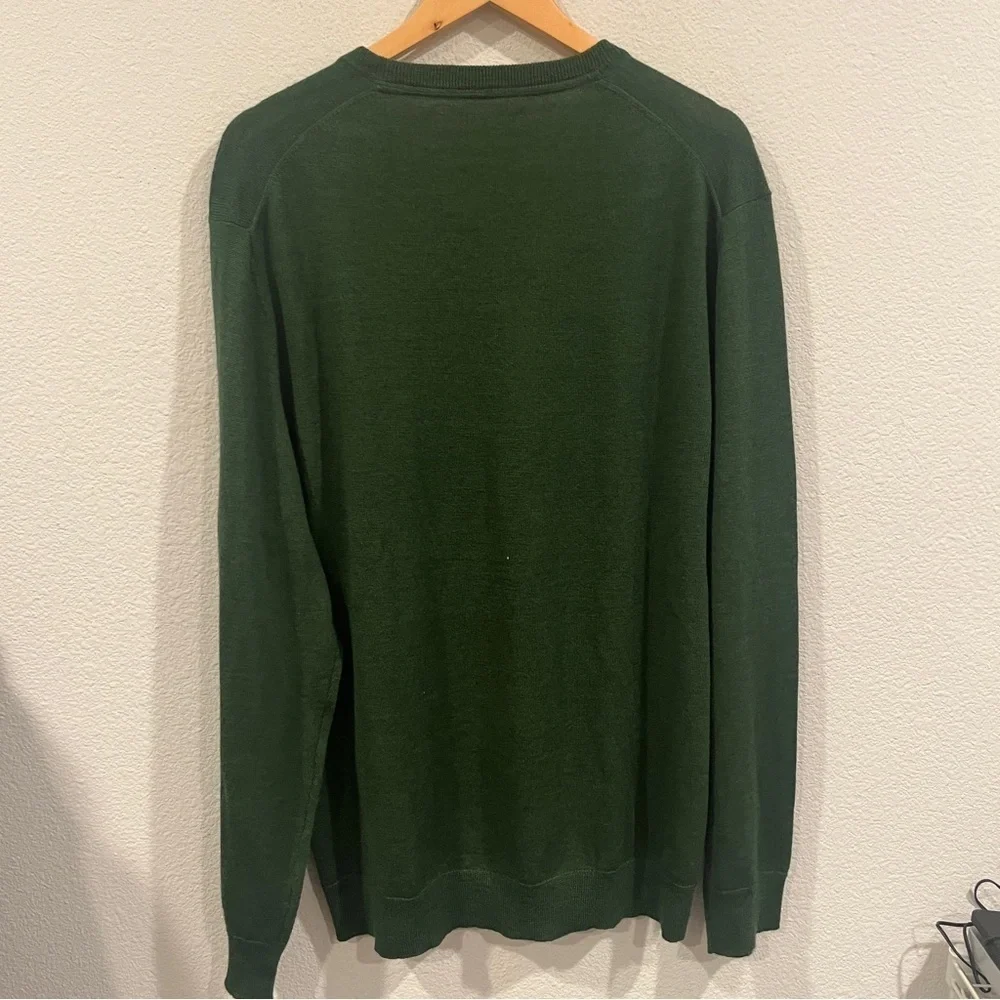 NEW Club Room green merino wool blend neck sweater size X-Large